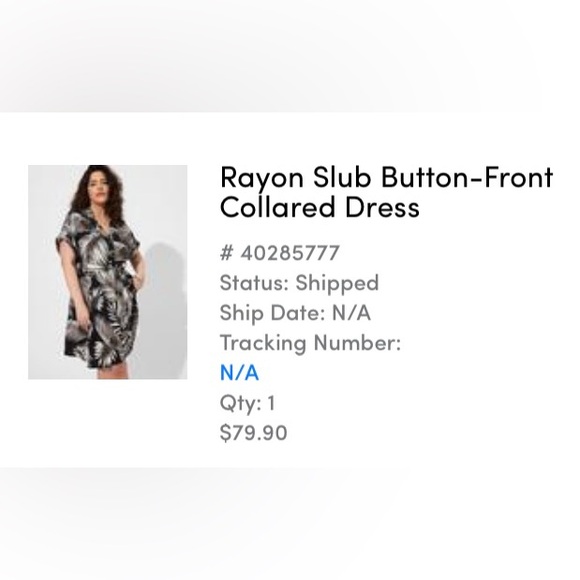 TORRID BUTTON FRONT COLLARED DRESS SIZE 0 - Picture 4 of 4